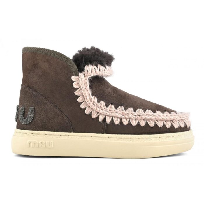 MOU - Eskimo Sneaker - Bold- Glitter Logo - Mocha