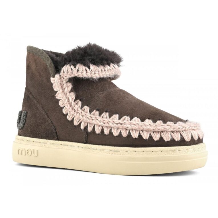 MOU - Eskimo Sneaker - Bold- Glitter Logo - Mocha