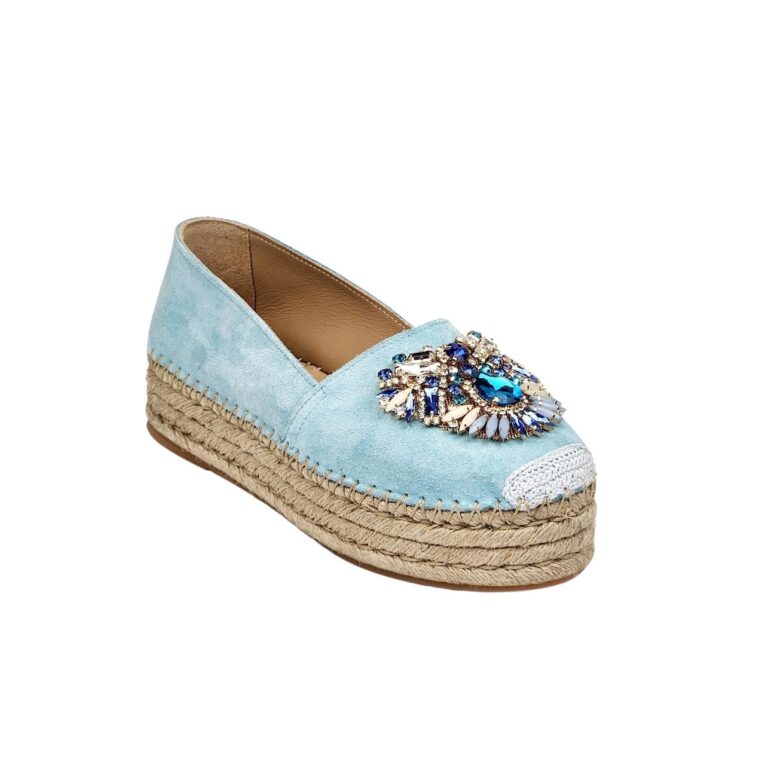 Fiorina - Espadrillas - Kaleido - Scudetto - Velour - Celeste