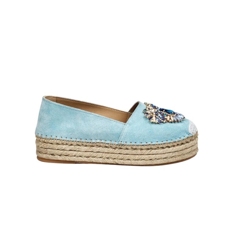 Fiorina - Espadrillas - Kaleido - Scudetto - Velour - Celeste