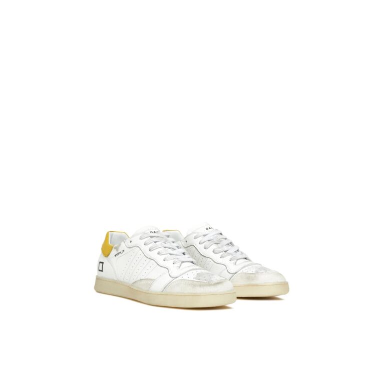 D.A.T.E. - SPORTY - Low - Leather - Yellow - Beige