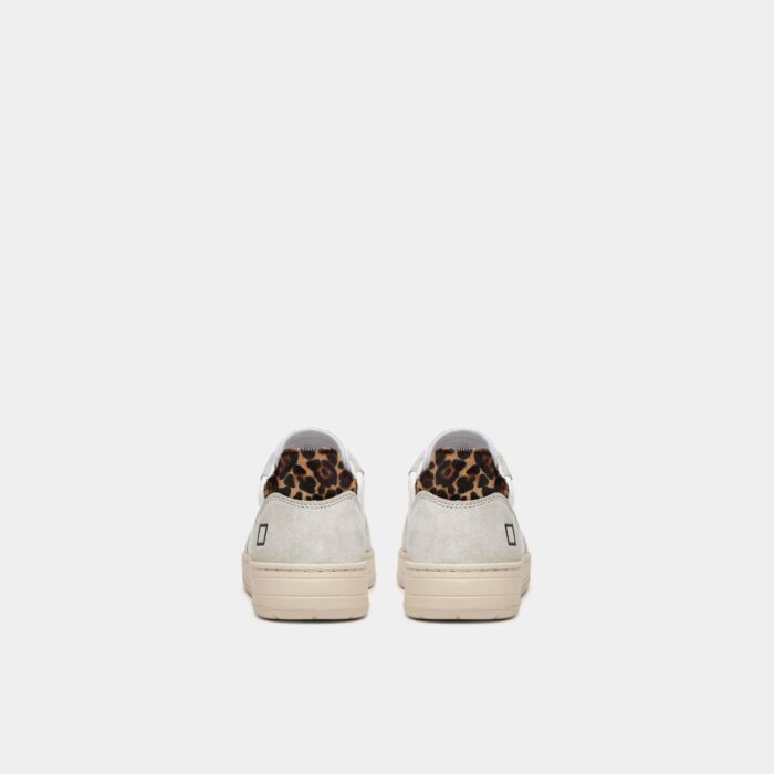 D.A.T.E. - COURT 2.0 - Vintage - Calf - White - Leopard