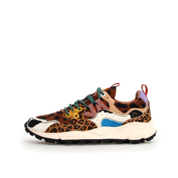 Flower Mountain - Sneakers - Yamano - 3 - Suede - Pony Air - White - Black - Beige