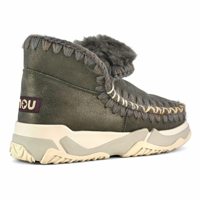 MOU - Eskimo - Trainer - Overstitching - Dast - Metallic - Black - Olive