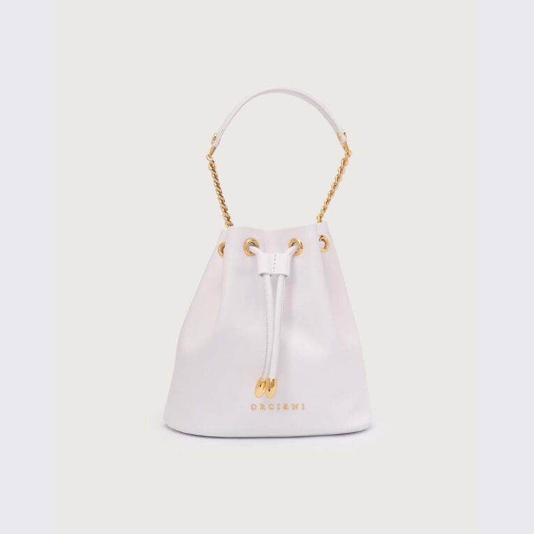ORCIANI - Borsa - Secchiello - Mini - Neft - Liberty - Vanity - Bianco - Oro