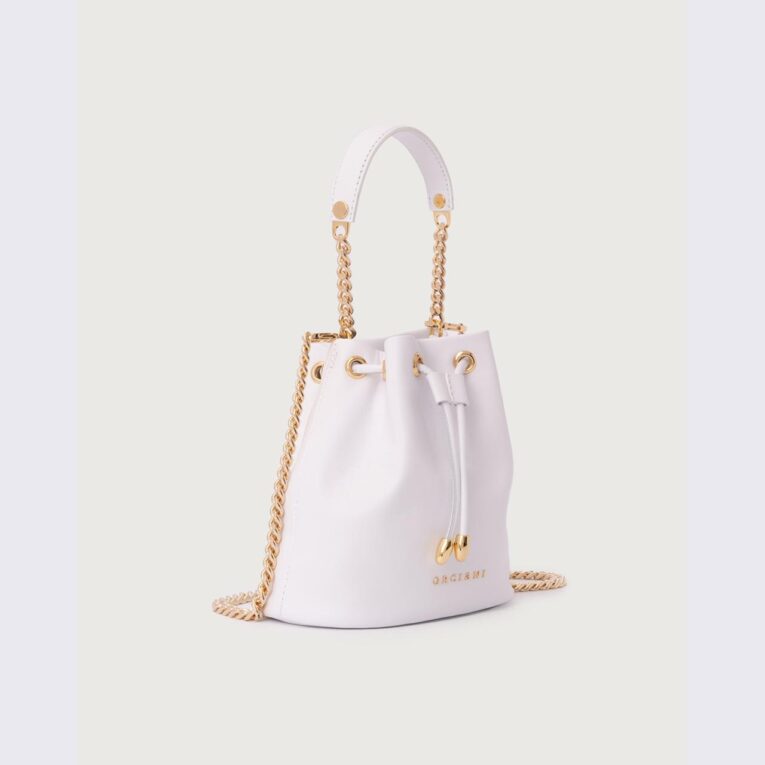 ORCIANI - Borsa - Secchiello - Mini - Neft - Liberty - Vanity - Bianco - Oro