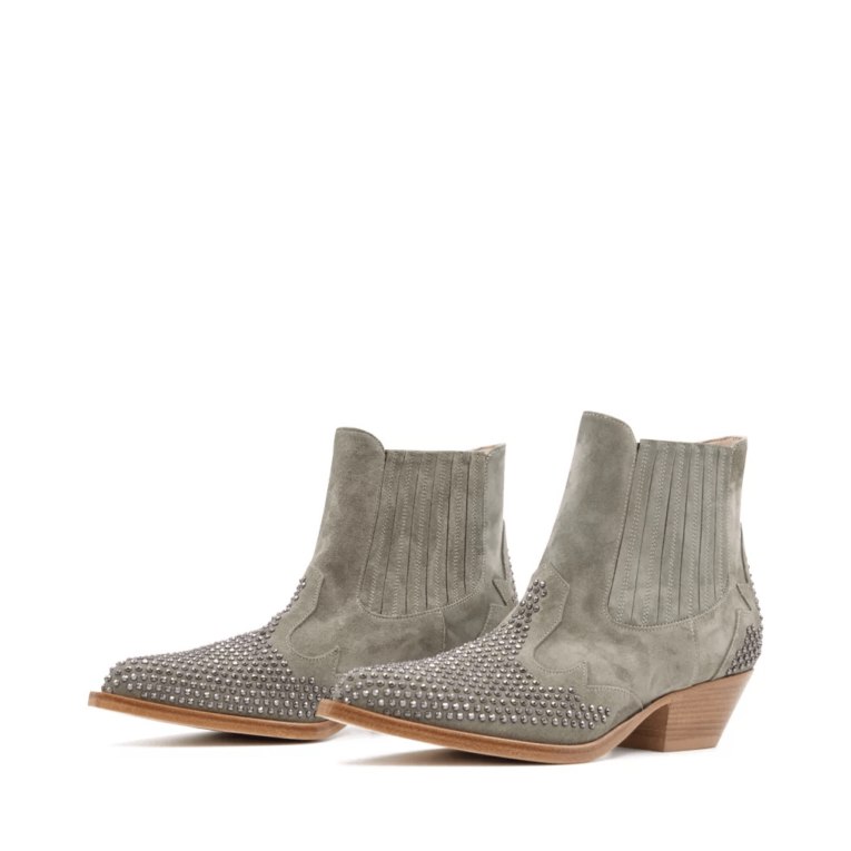 Laura Bellariva - Texano - Velour - Army - Borchiato