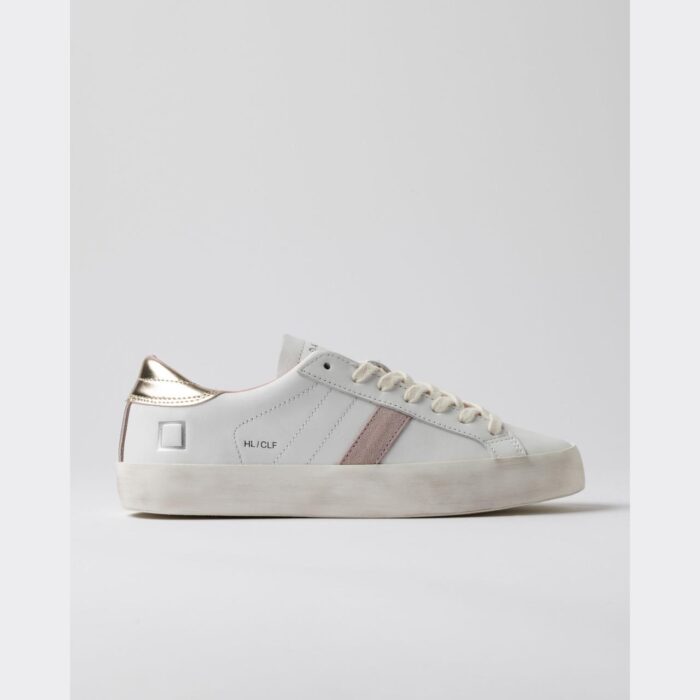 D.A.T.E. - Hill Low - Calf - White - Platinum