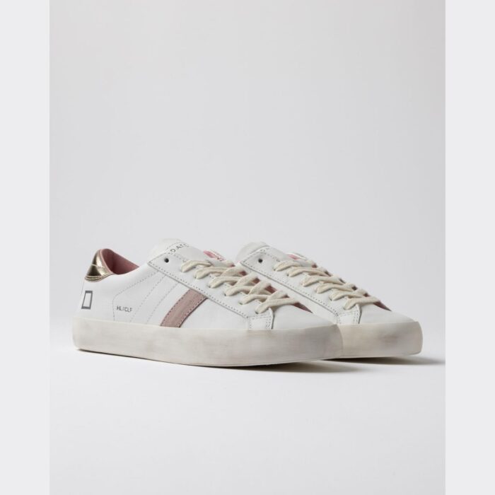 D.A.T.E. - Hill Low - Calf - White - Platinum