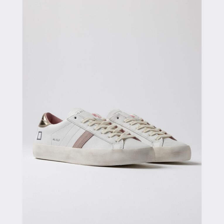 D.A.T.E. - Hill Low - Calf - White - Platinum