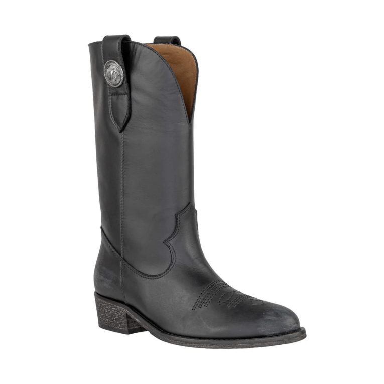 Via Roma 15 - Stivaletto - Alto - Texano - Ricami - Black