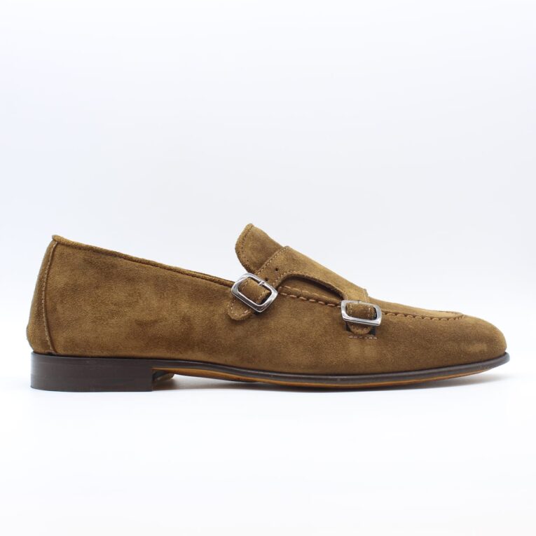 CERBERO - Scarpa - Doppia Fibbia - Camoscio - Chestnut