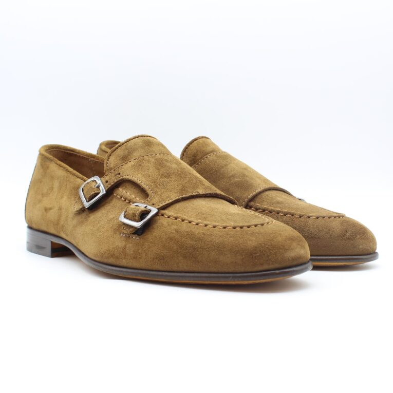 CERBERO - Scarpa - Doppia Fibbia - Camoscio - Chestnut