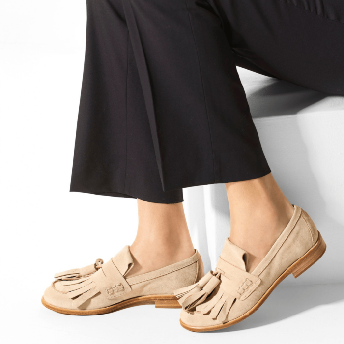 Laura Bellariva - Mocassino - Velour - Mou - Frange