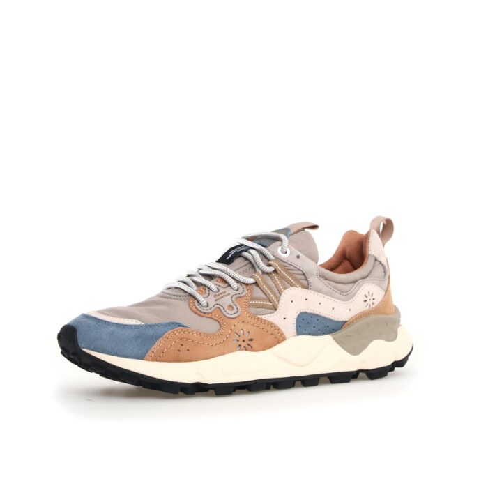 Flower Mountain - Sneakers - Yamano - 3 - Man - Suede - Tessuto - Beige - Grgio