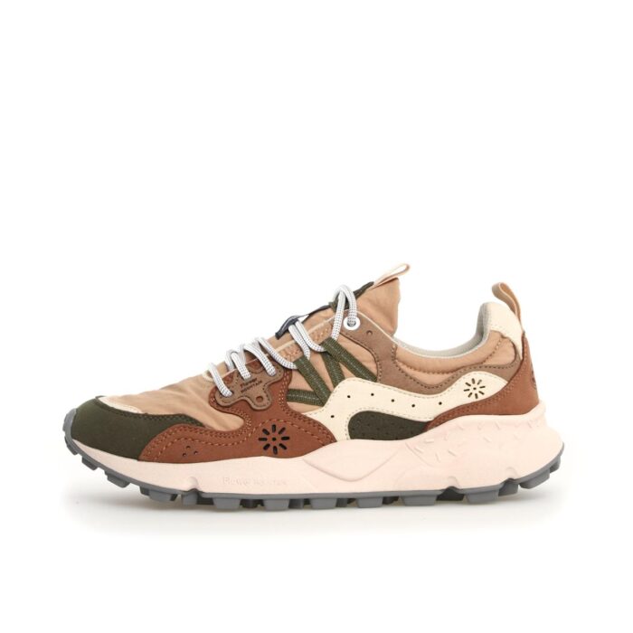 Flower Mountain - Sneakers - Yamano - 3 - Man - Kaiso - Suede - Tessuto - Beige - Militare