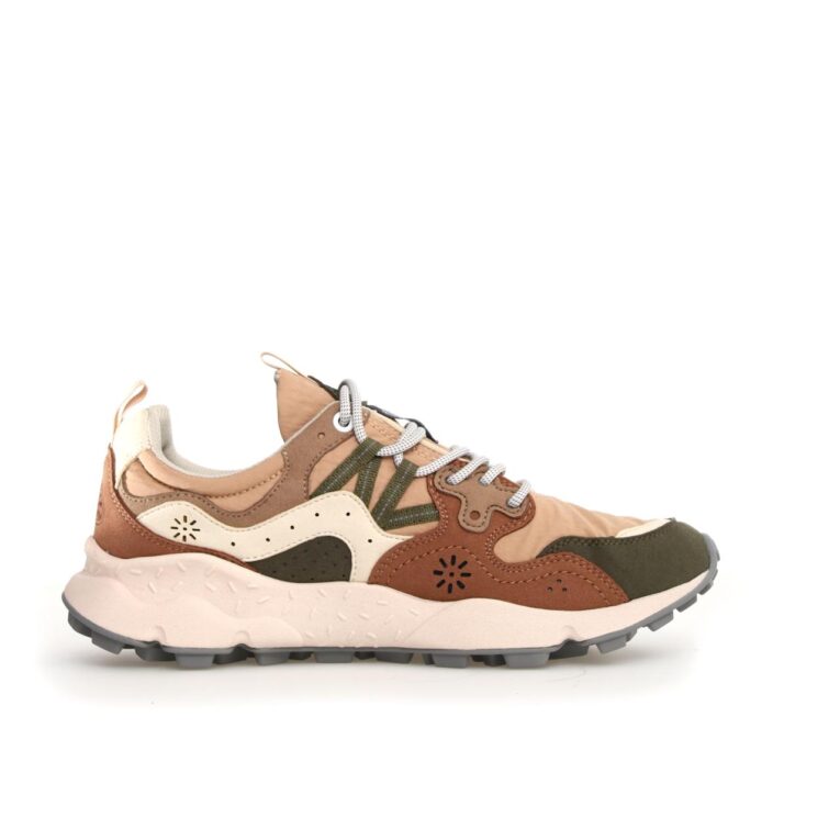 Flower Mountain - Sneakers - Yamano - 3 - Man - Kaiso - Suede - Tessuto - Beige - Militare