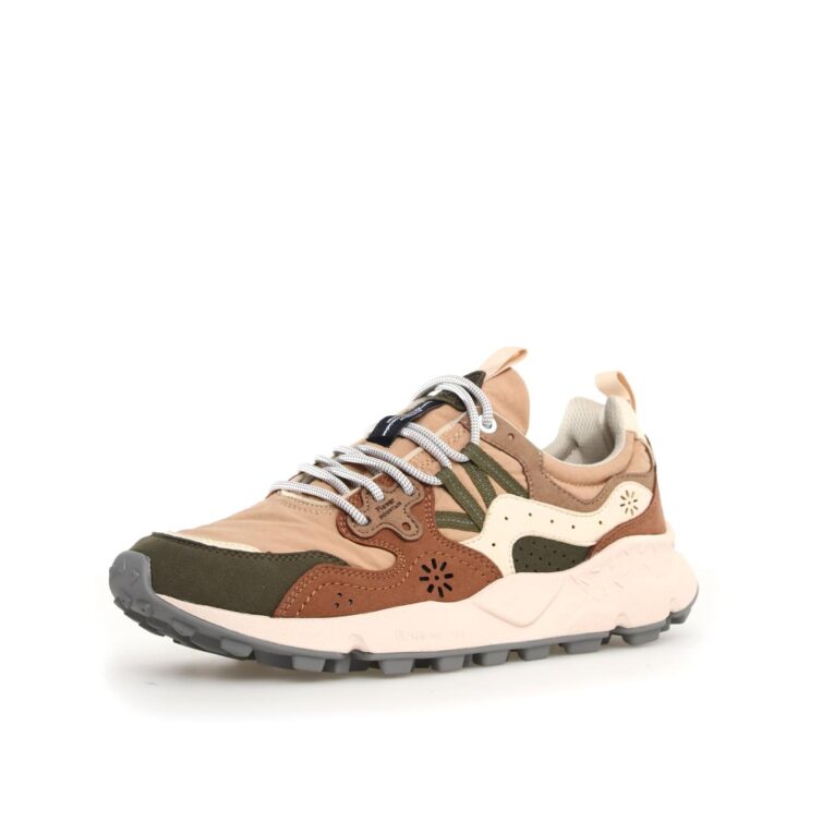 Flower Mountain - Sneakers - Yamano - 3 - Man - Kaiso - Suede - Tessuto - Beige - Militare