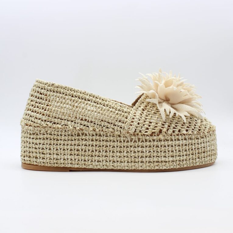 Fiorina - Espadillas - Jssica - Raffia - Pompon - Crema