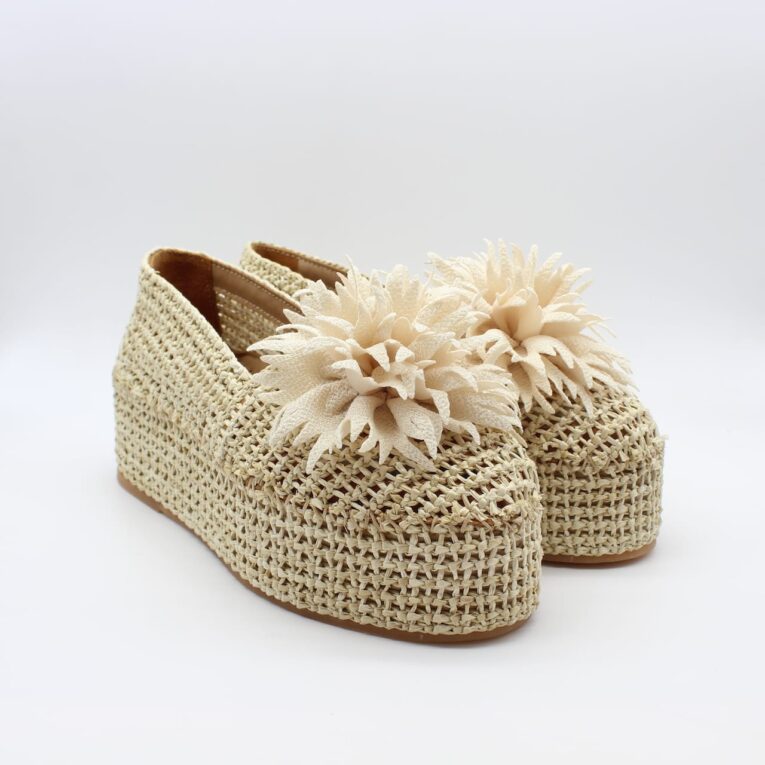 Fiorina - Espadillas - Jssica - Raffia - Pompon - Crema