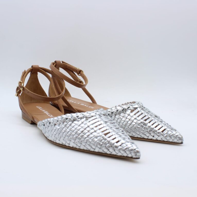 Lella Baldi - Ballerina - Intreccio - Silver - Mocia
