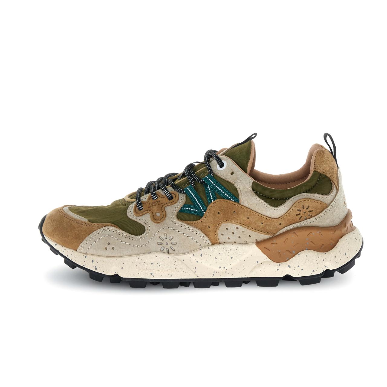 Flower Mountain - Sneakers - Yamano - 3 - Man - Marrone - Verde - Petrolio