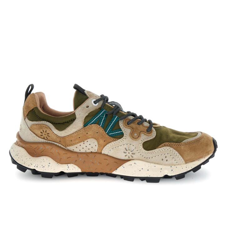 Flower Mountain - Sneakers - Yamano - 3 - Man - Marrone - Verde - Petrolio